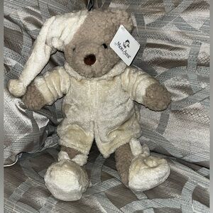 MON AMI Briar Bedtime Bear Plush W/ Sleep outfit and Bunny Slippers